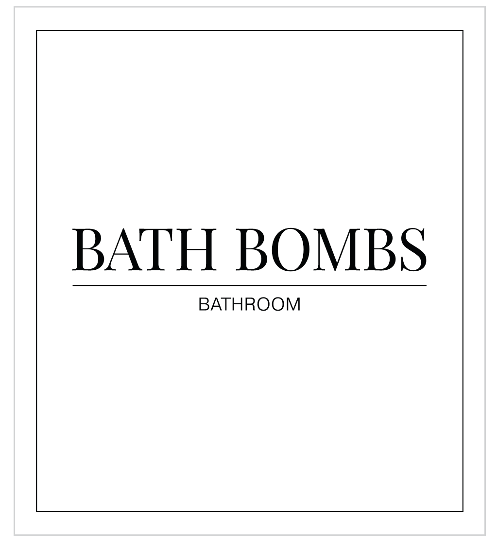 Bath Bombs Label