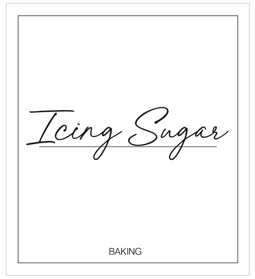 Icing Sugar Label