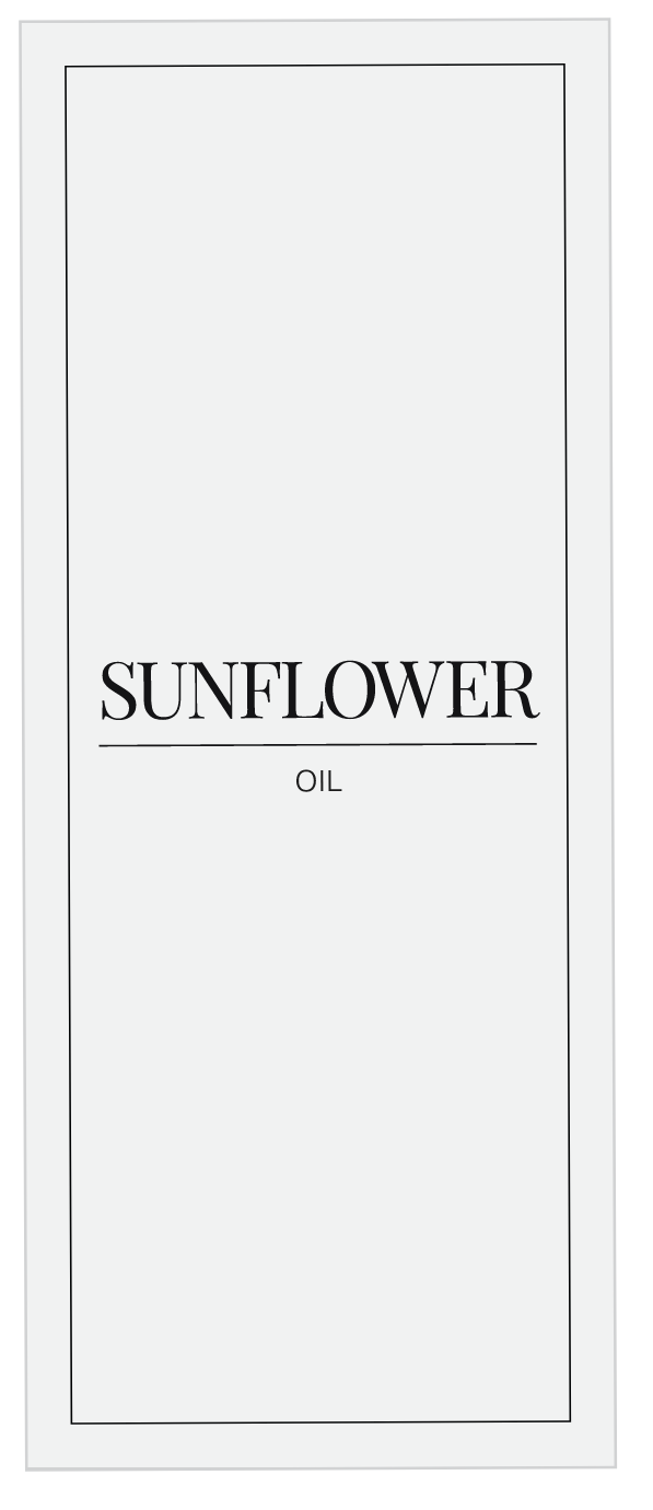 Sunflower Oil Label