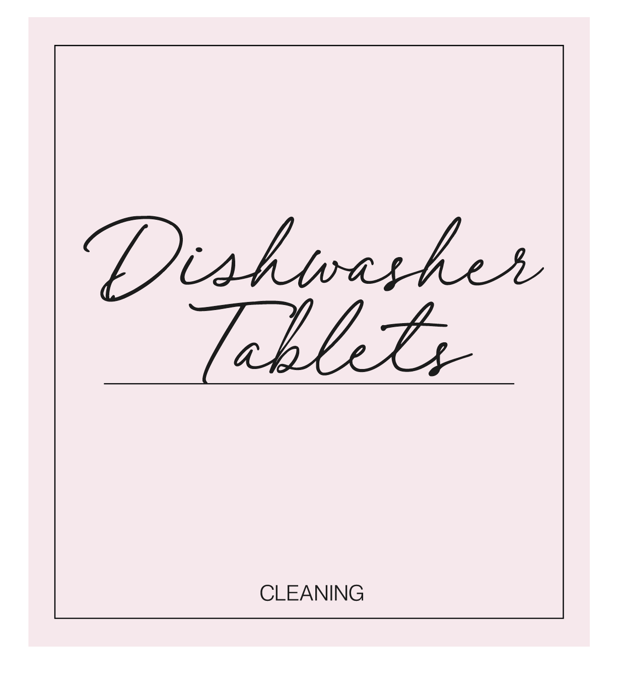 Dishwasher Tablets Label