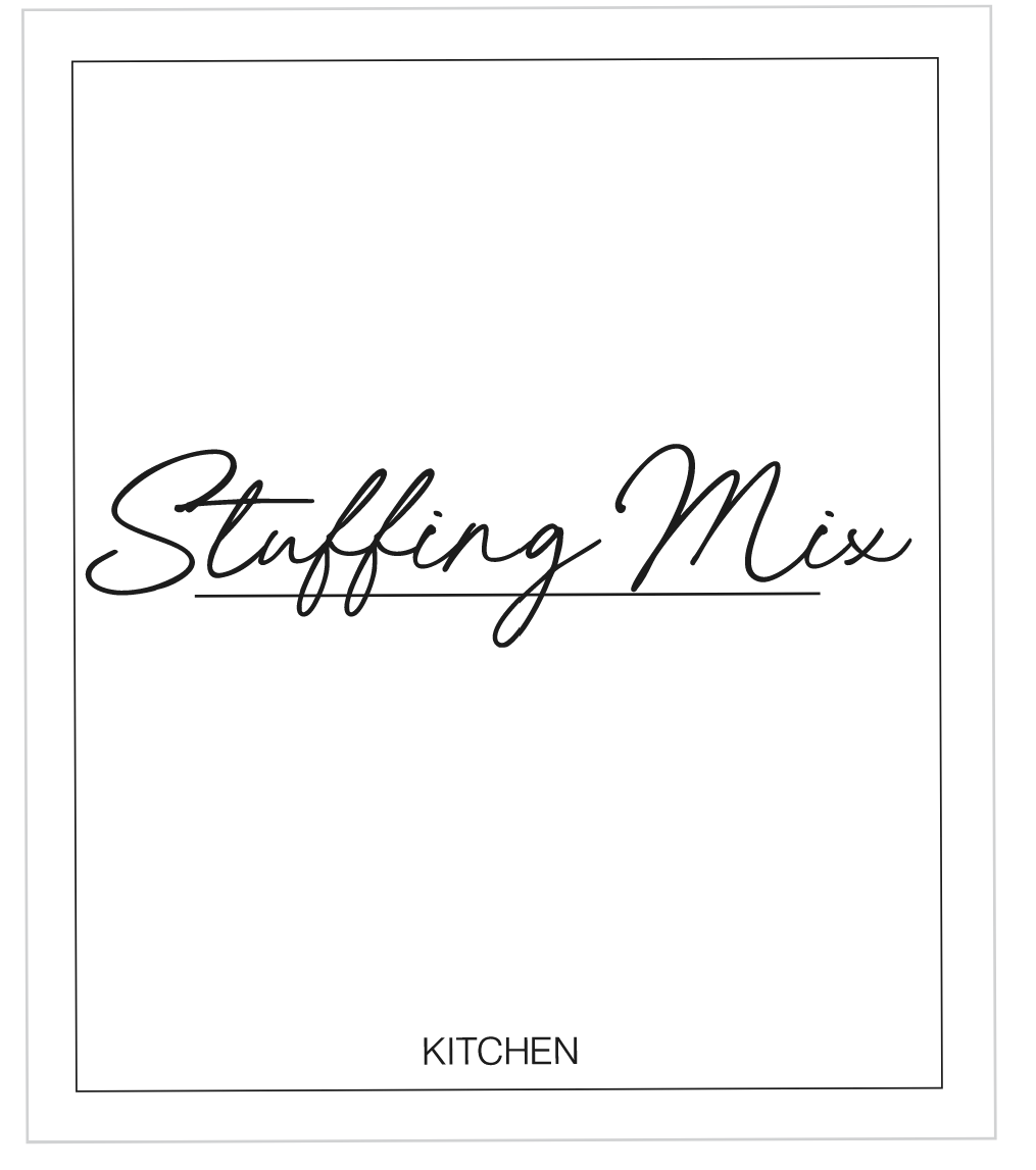 Stuffing Mix Label