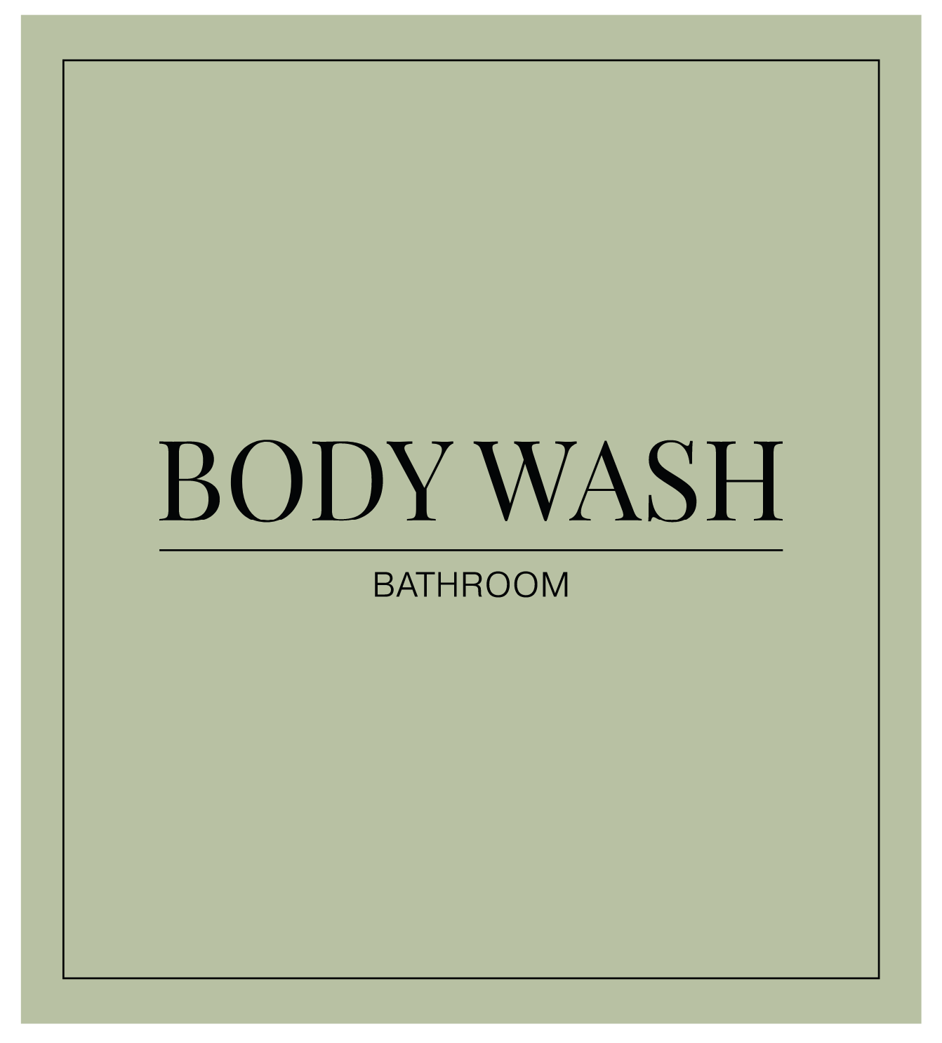 Body Wash Label