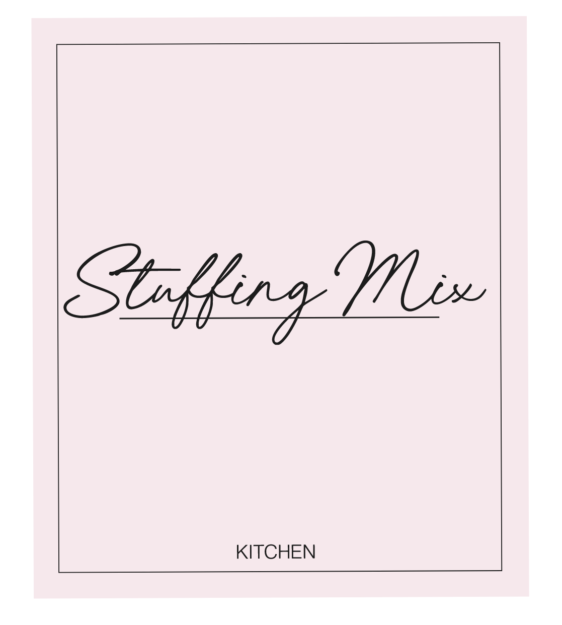 Stuffing Mix Label