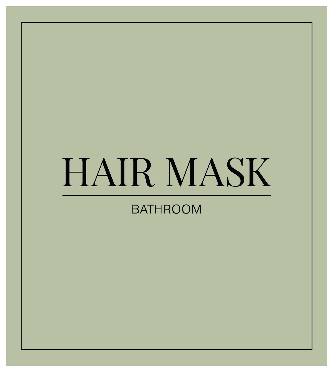 Hair Mask Label