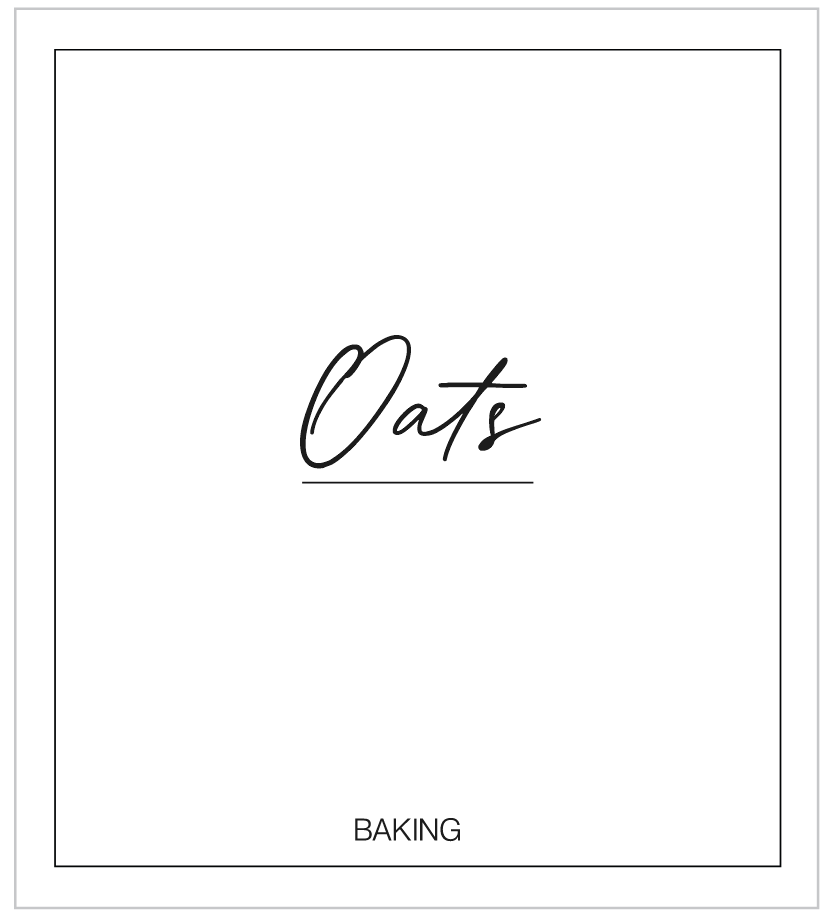Oats (Baking) Label