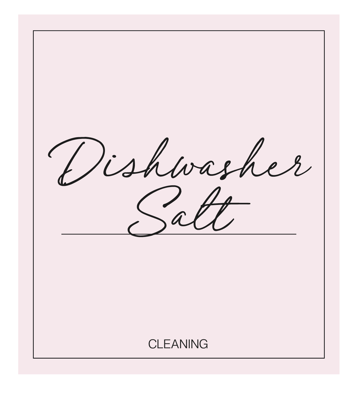 Dishwasher Salt Label