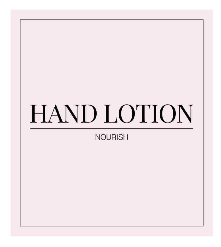 Hand Lotion (Nourish) Label