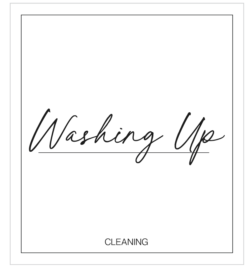 Washing Up Label