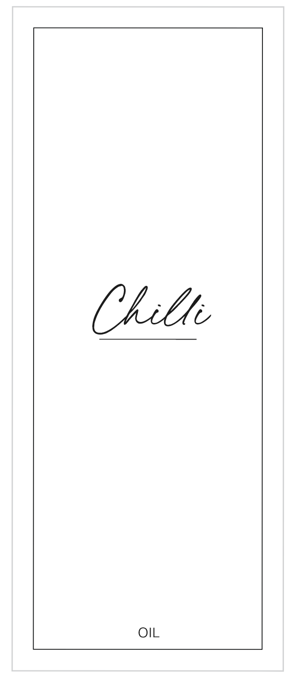 Chilli Oil Label
