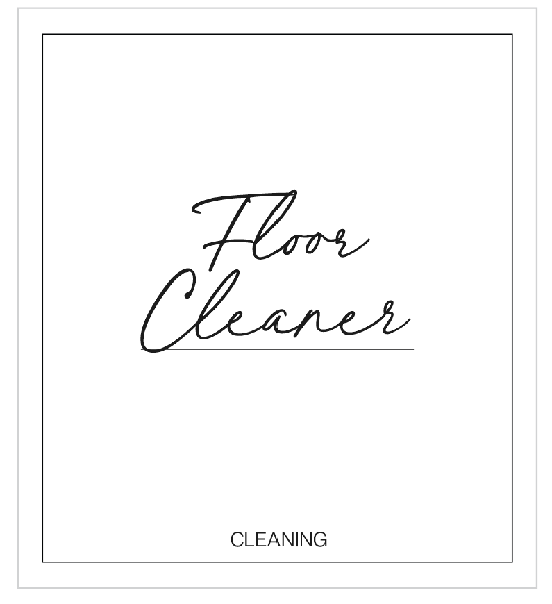 Floor Cleaner Label