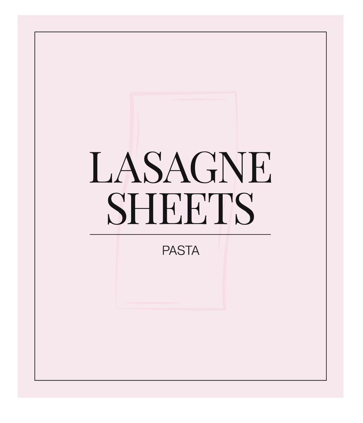 Lasagne Sheets Label