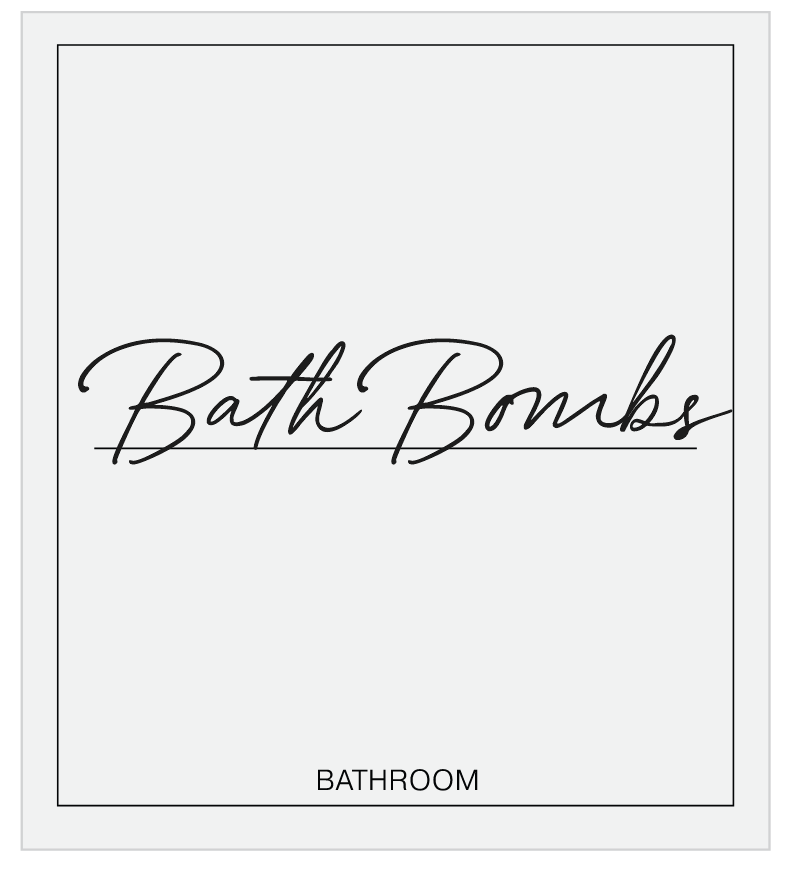Bath Bombs Label