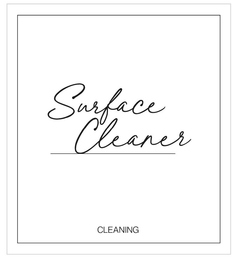 Surface Cleaner Label