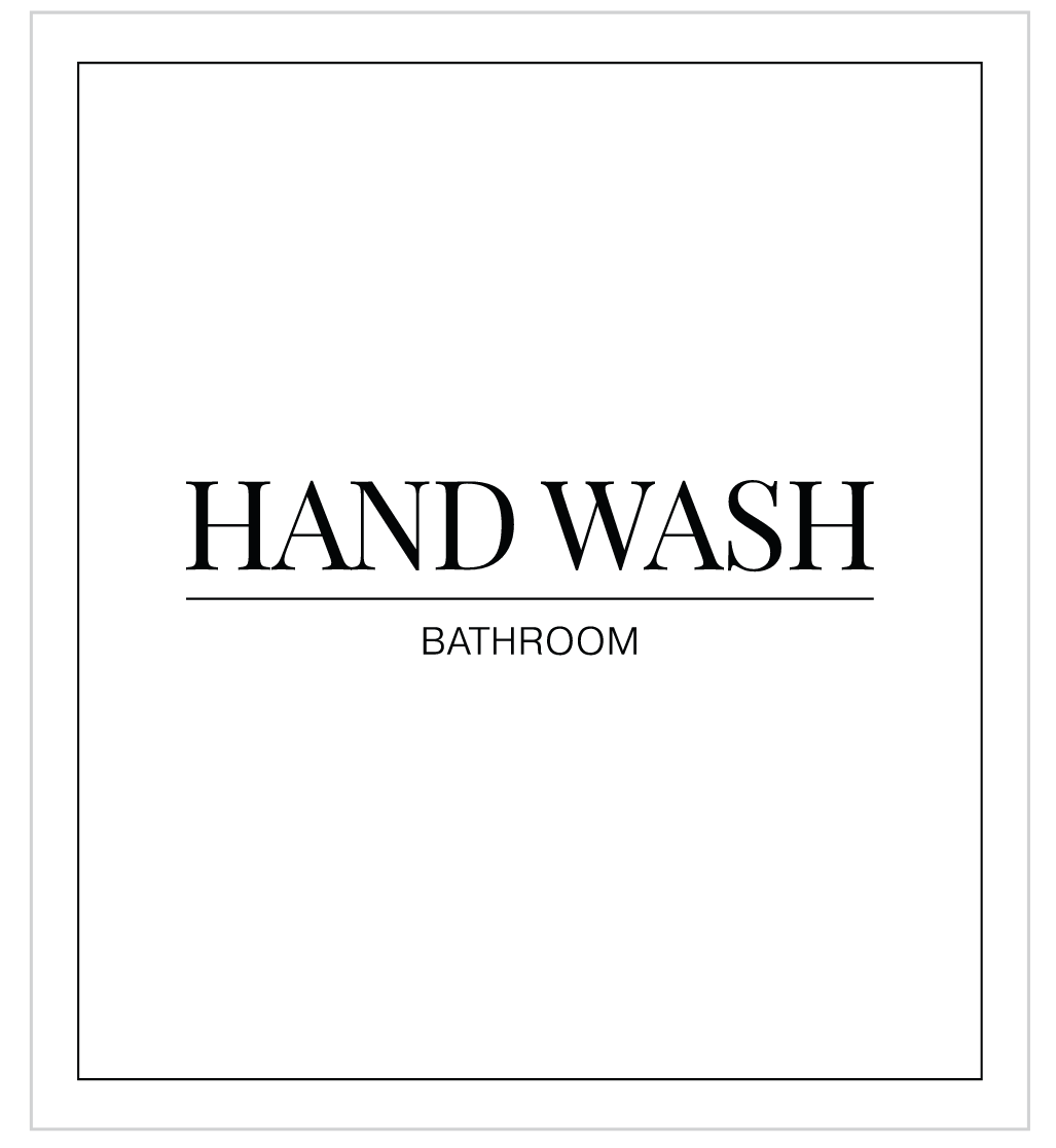 Hand Wash Label