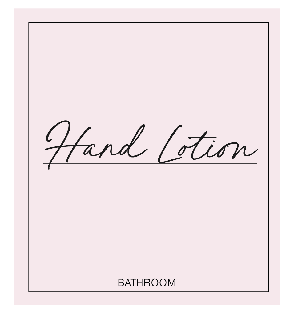 Hand Lotion Label