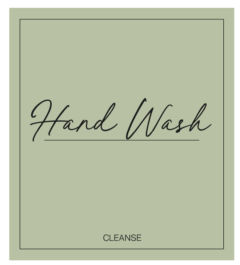 Hand Wash (Cleanse) Label
