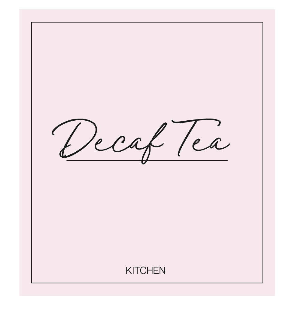 Decaf Tea Label