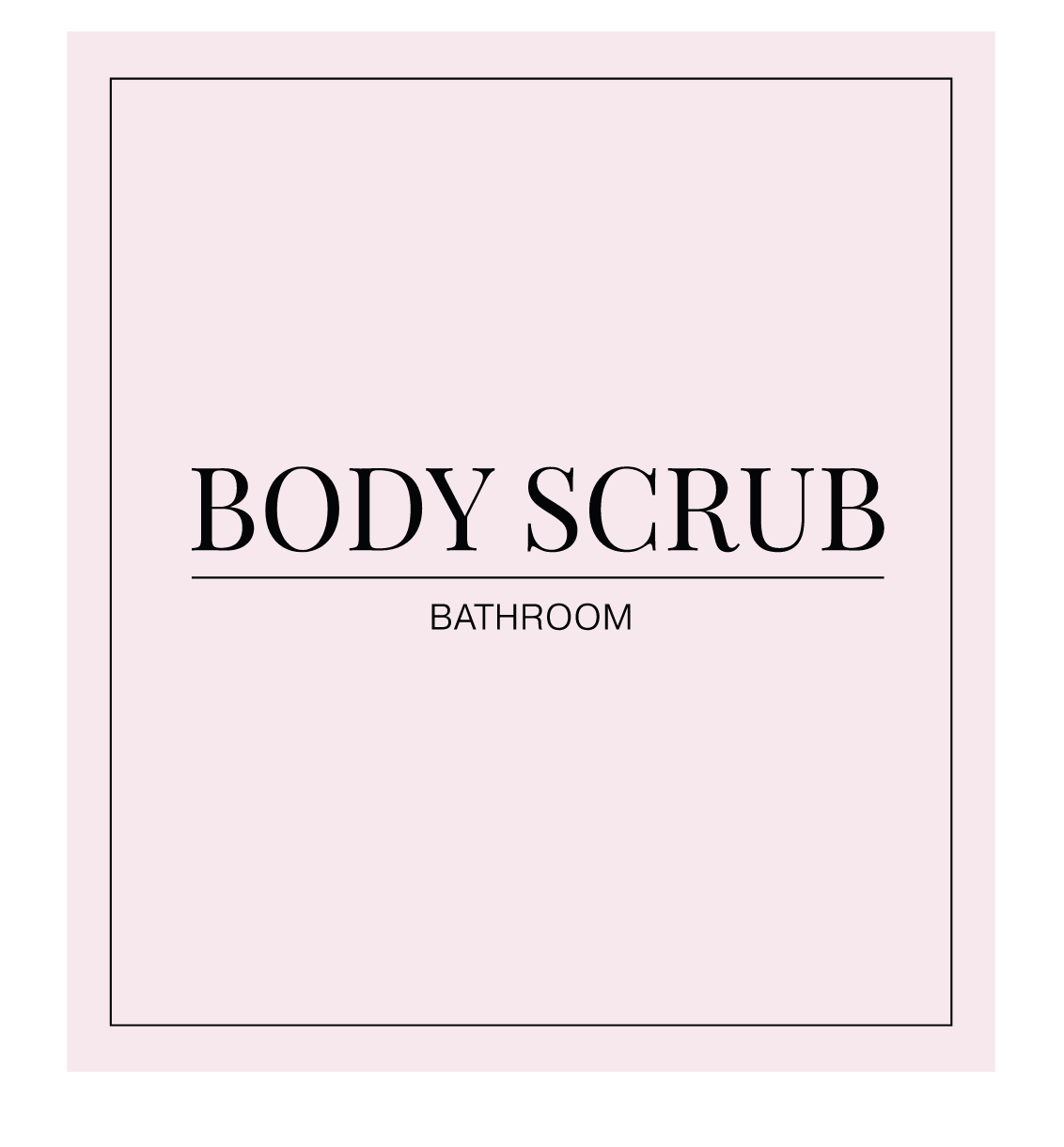 Body Scrub Label