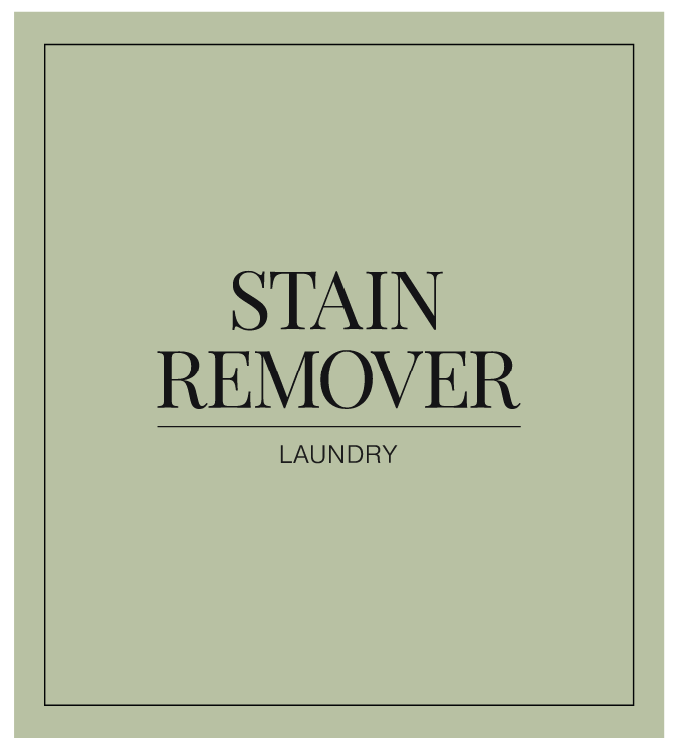 Stain Remover Label