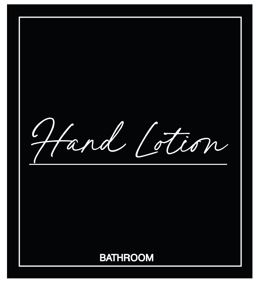 Hand Lotion Label