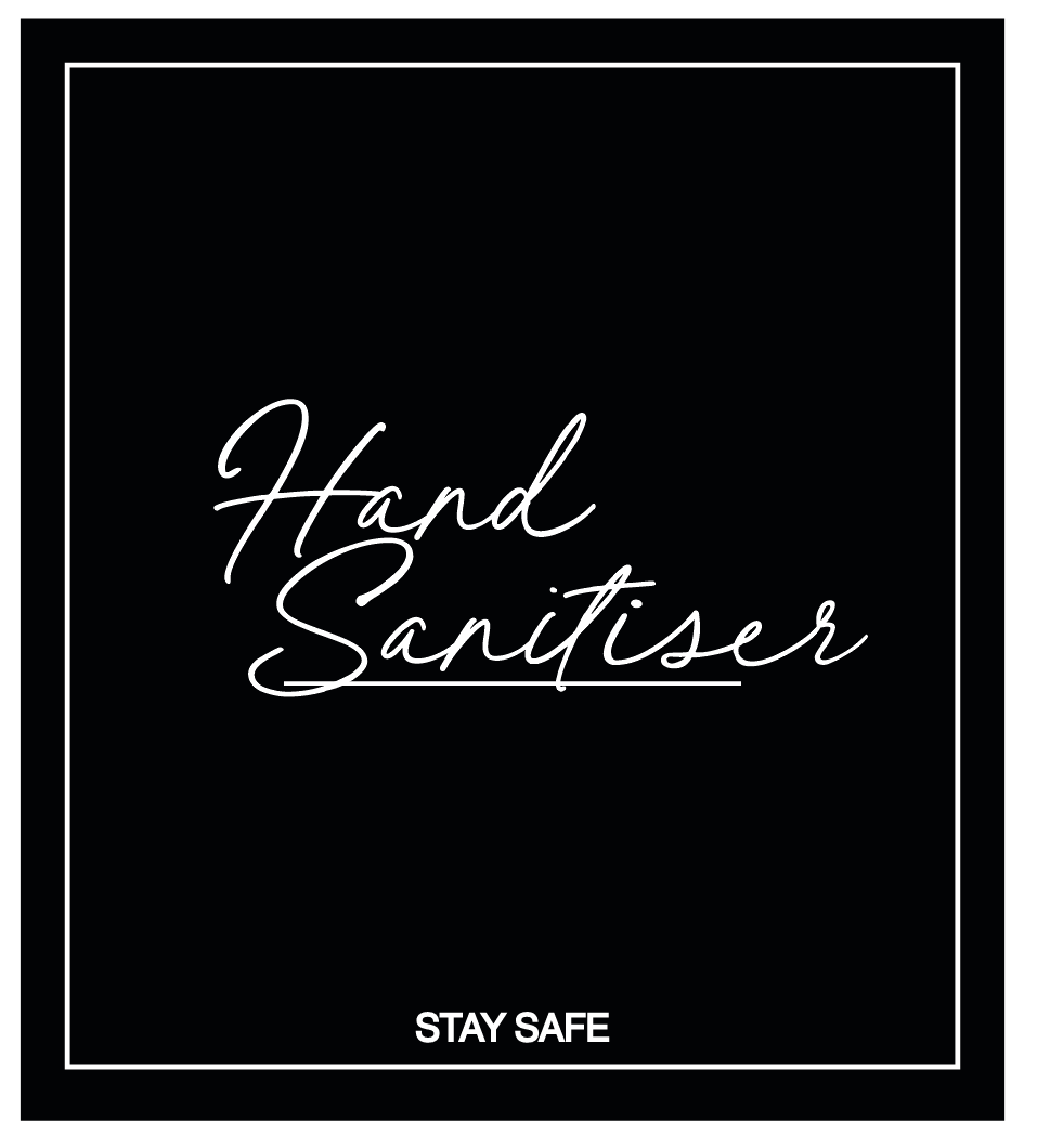 Hand Sanitiser Label