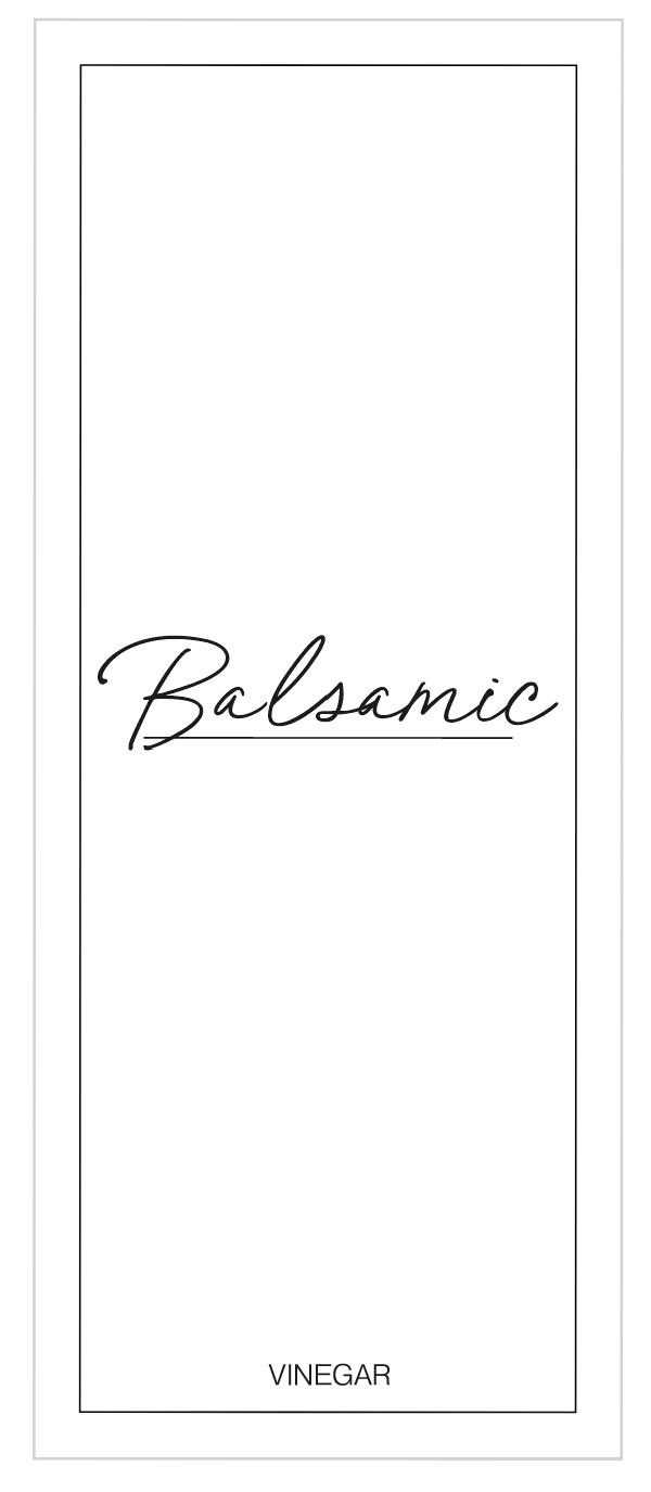 Balsamic Vinegar Label