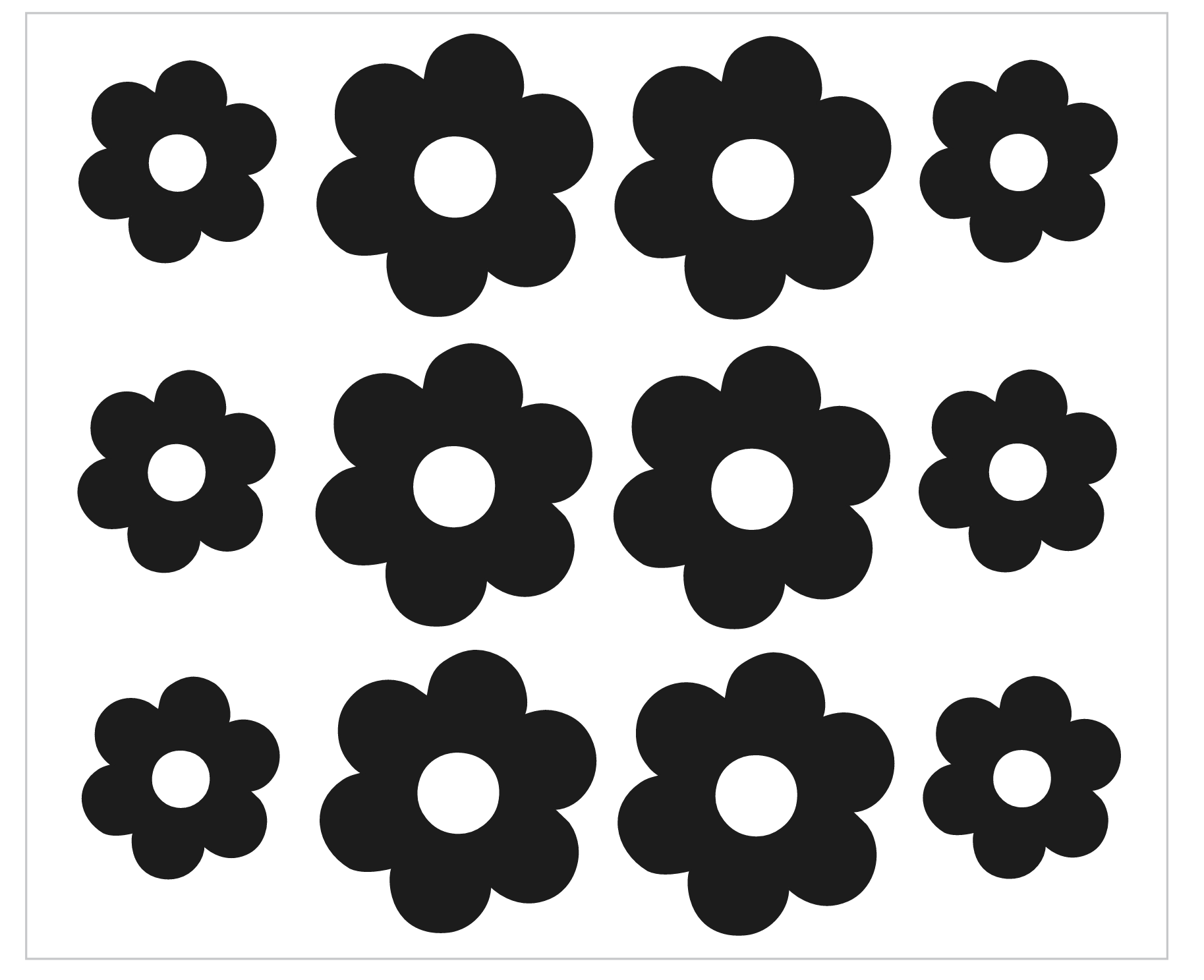 Black Daisies Icon Pack