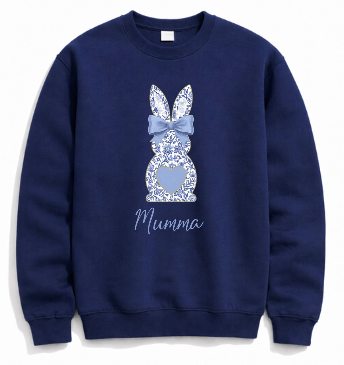 Blue Bunny Label (Iron On)