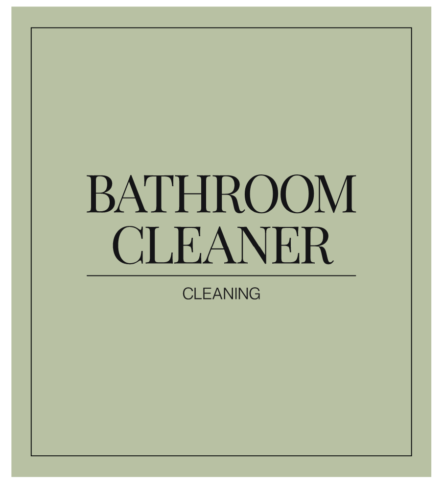 Bathroom Cleaner Label