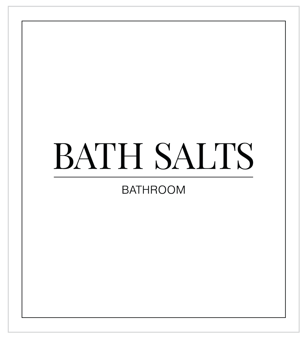 Bath Salts Label