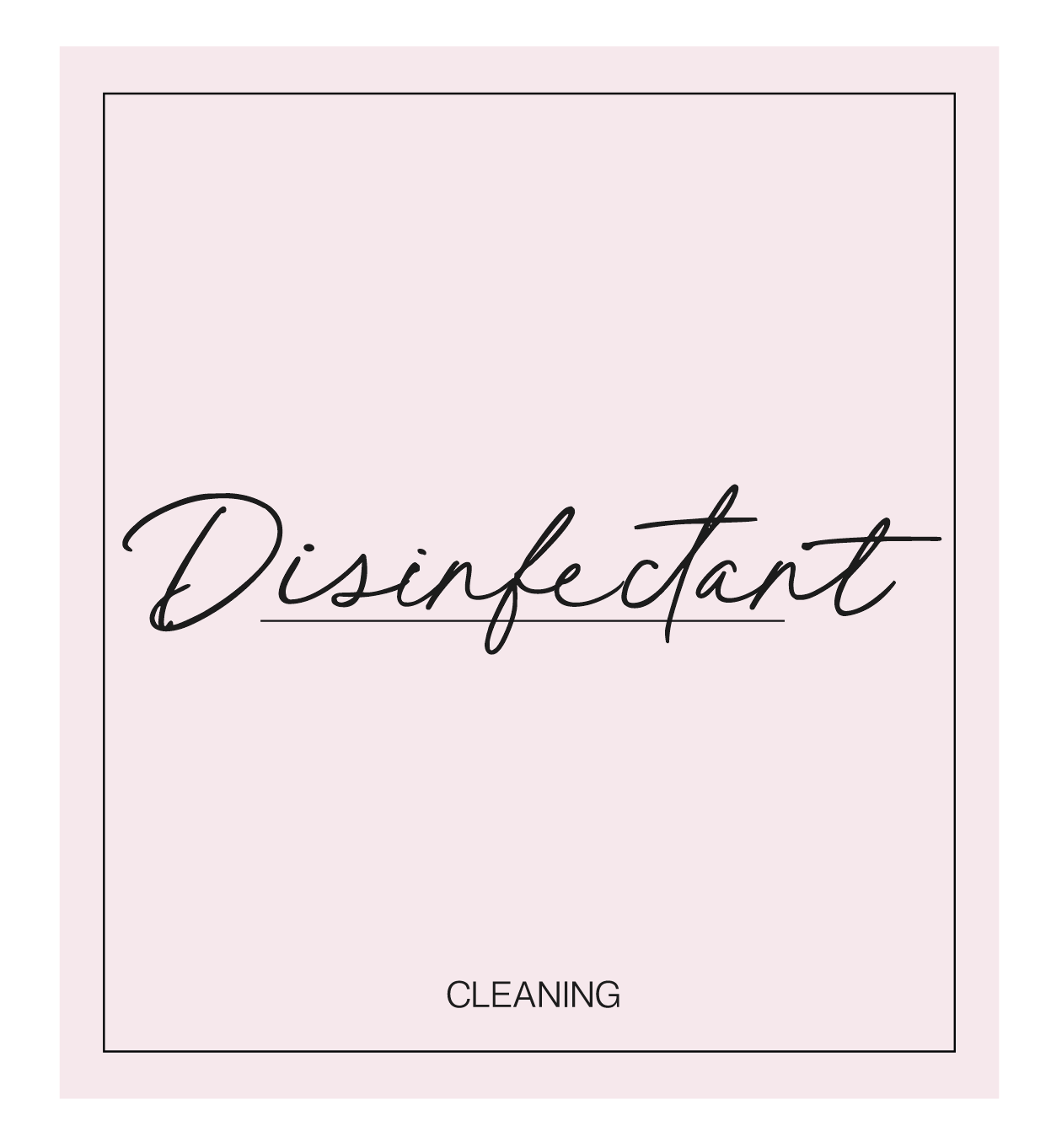 Disinfectant Label