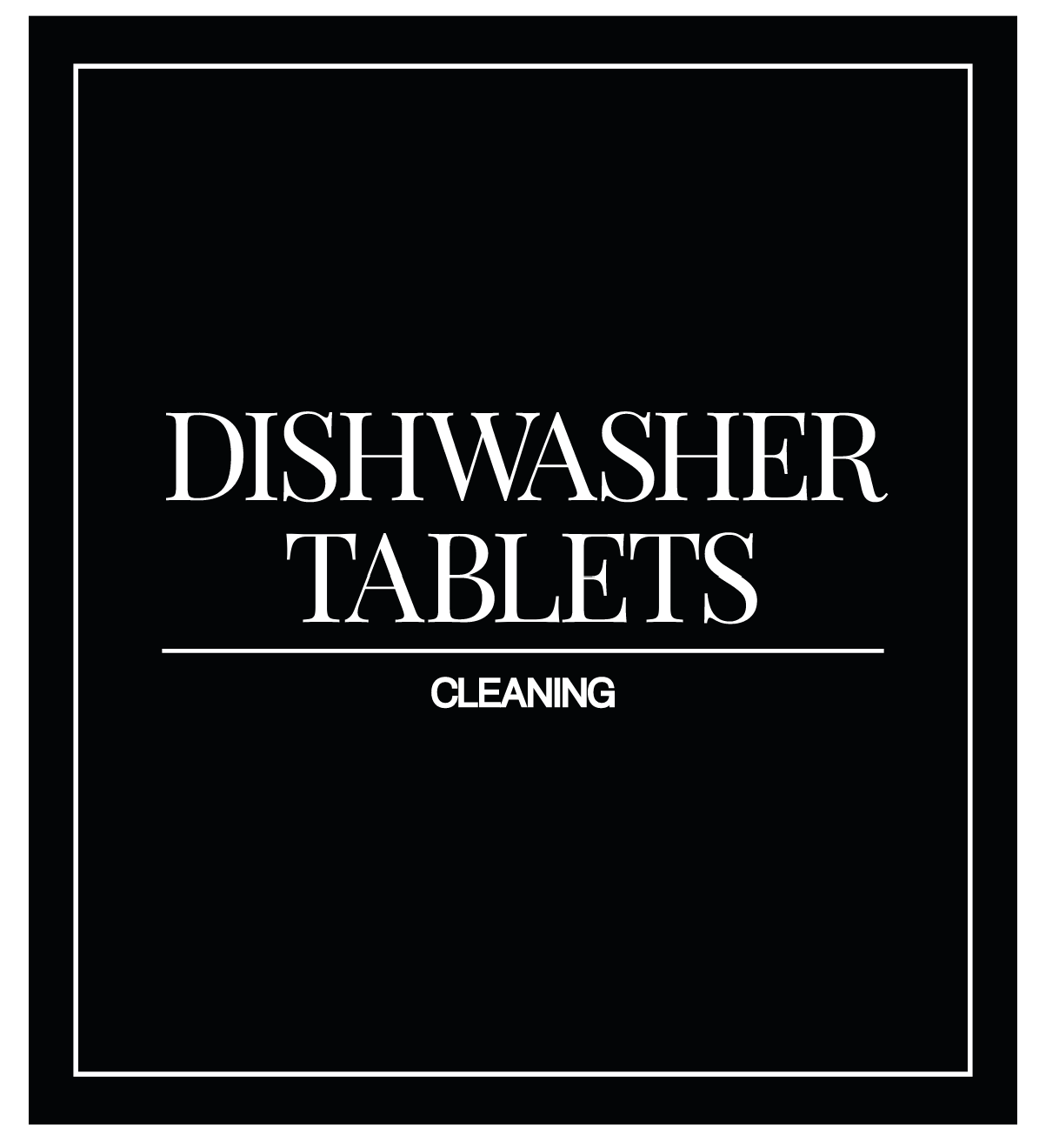 Dishwasher Tablets Label