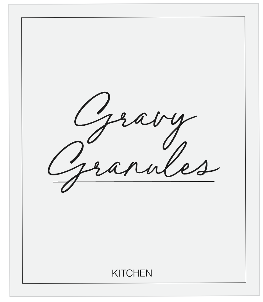 Gravy Granules Label