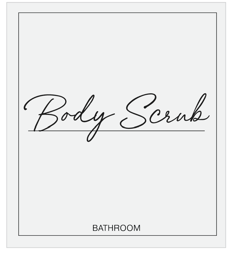 Body Scrub Label