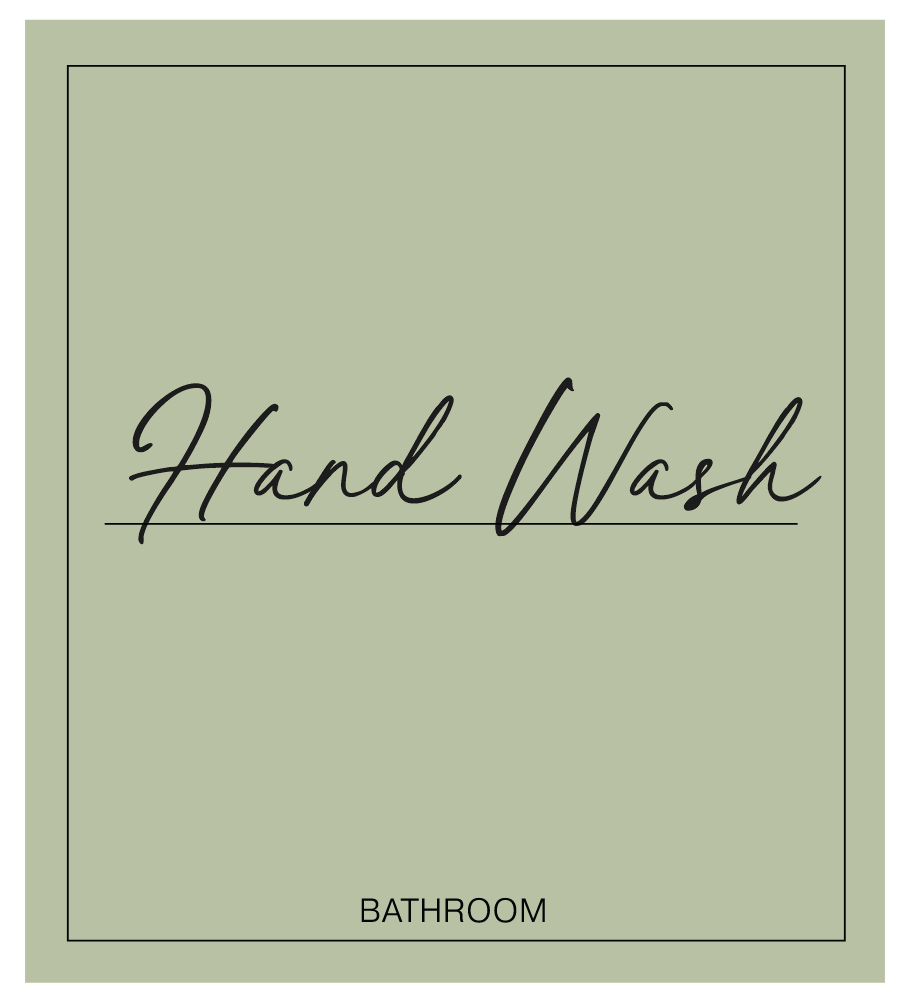 Hand Wash Label