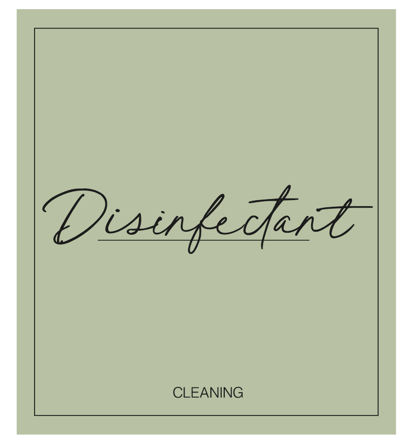 Disinfectant Label