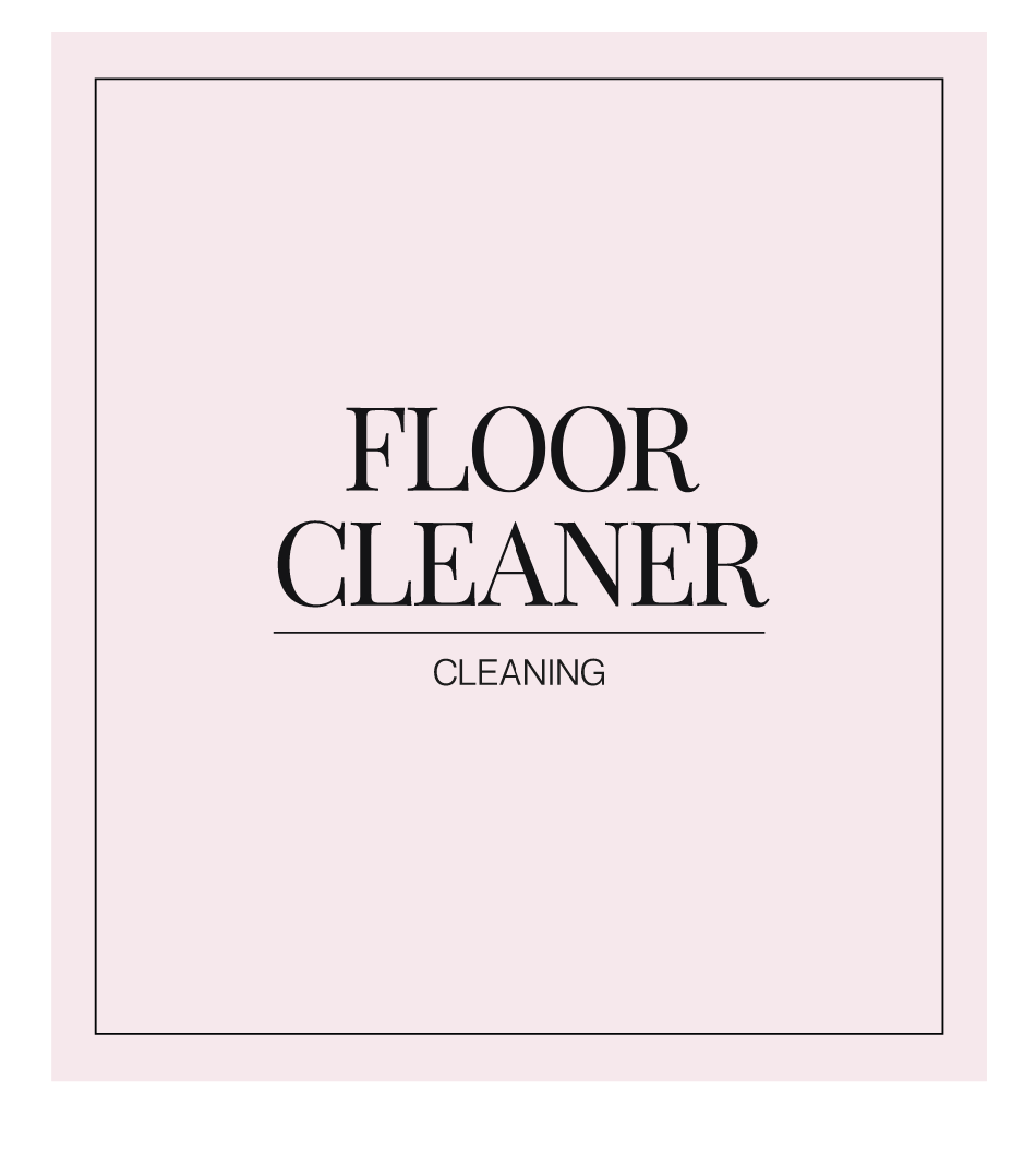 Floor Cleaner Label