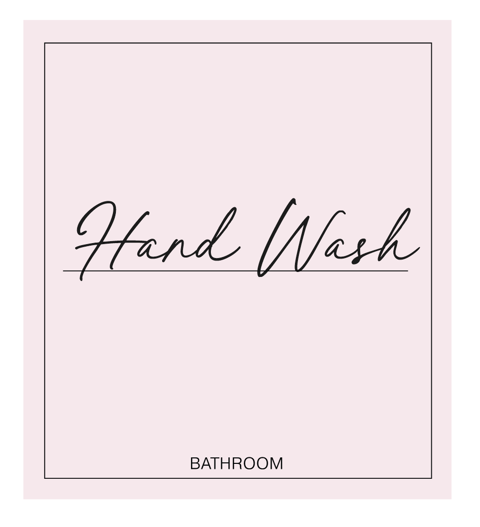 Hand Wash Label