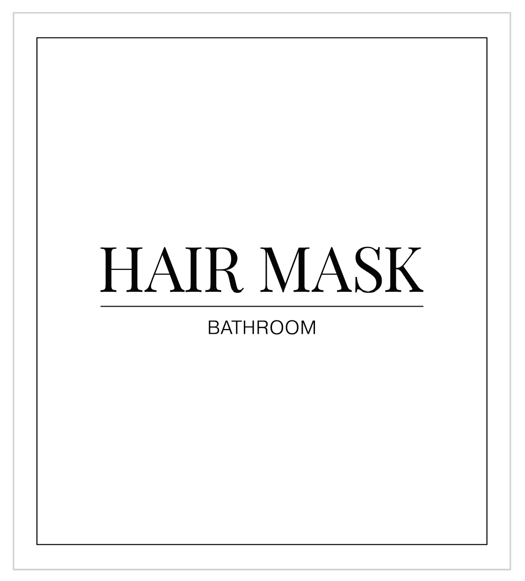 Hair Mask Label