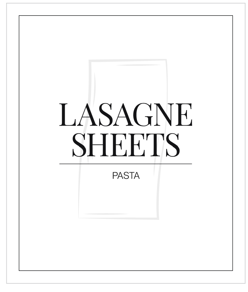 Lasagne Sheets Label