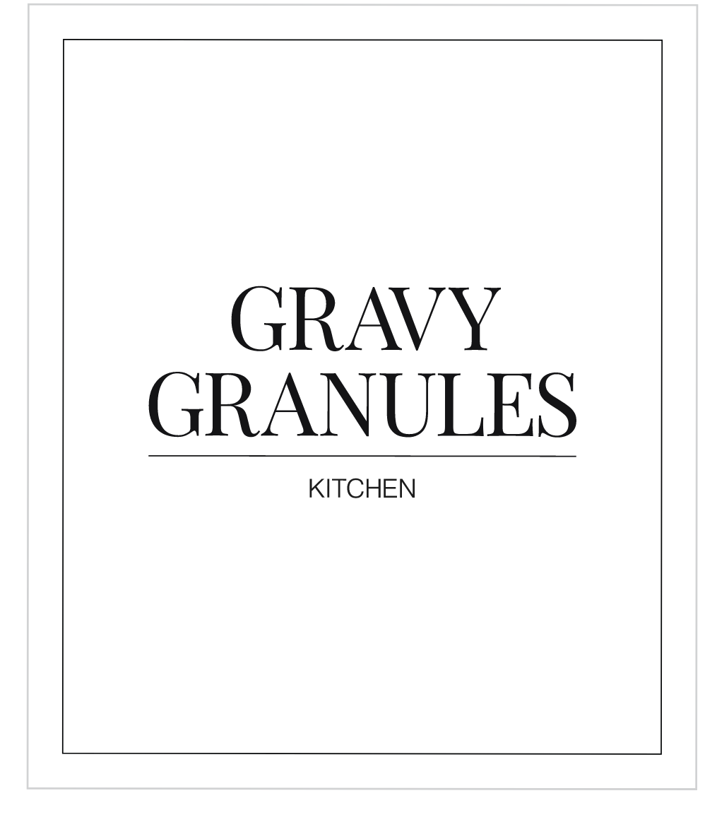 Gravy Granules Label