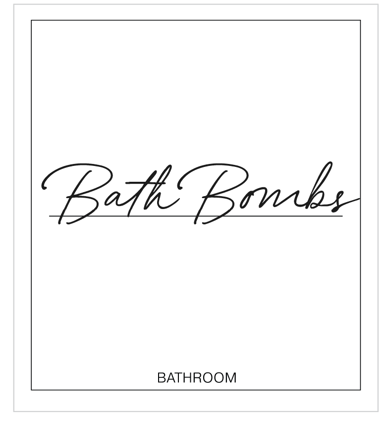 Bath Bombs Label