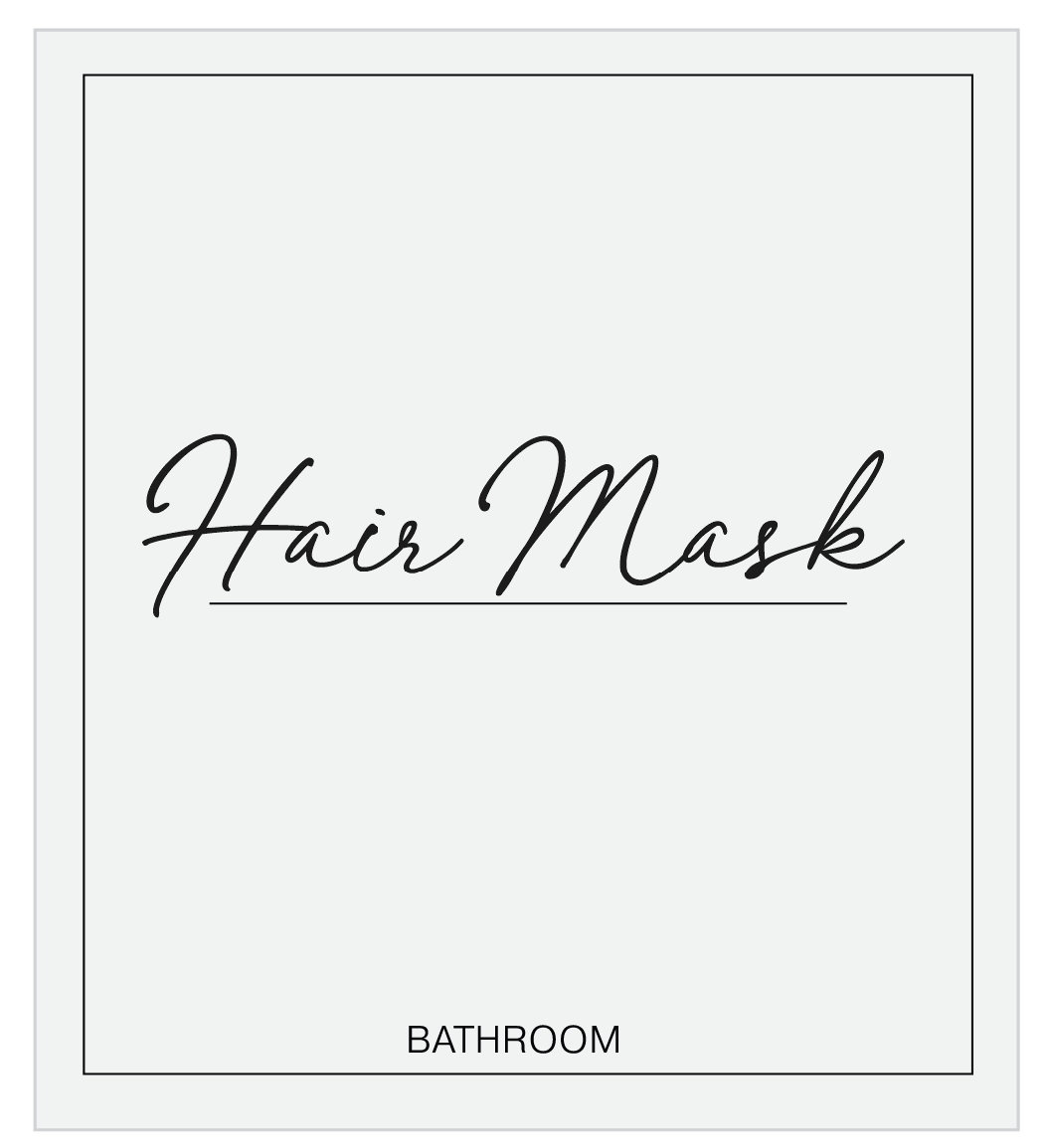 Hair Mask Label
