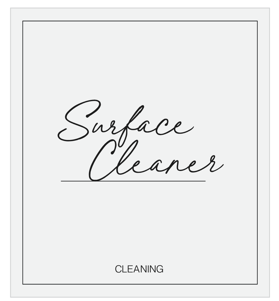Surface Cleaner Label