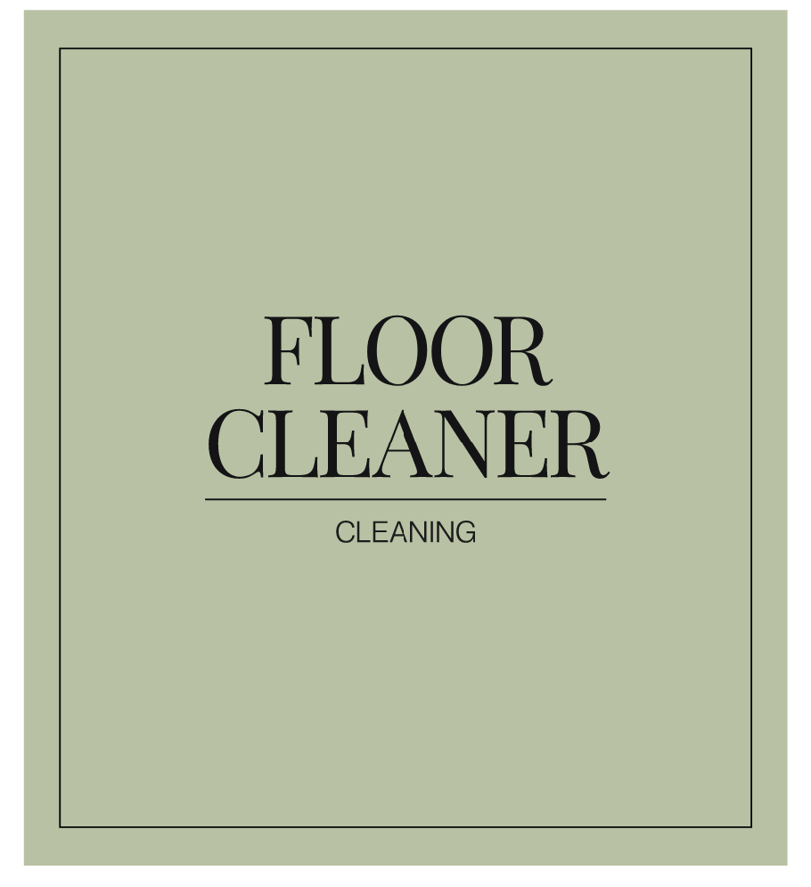 Floor Cleaner Label