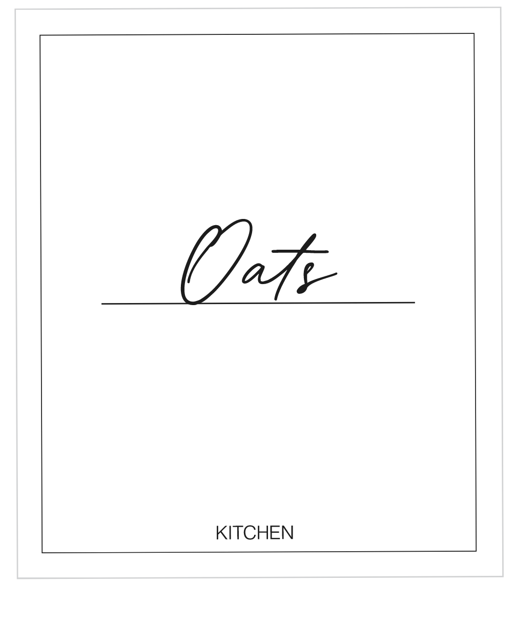 Oats (Kitchen) Label