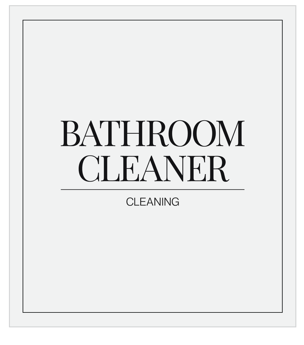 Bathroom Cleaner Label
