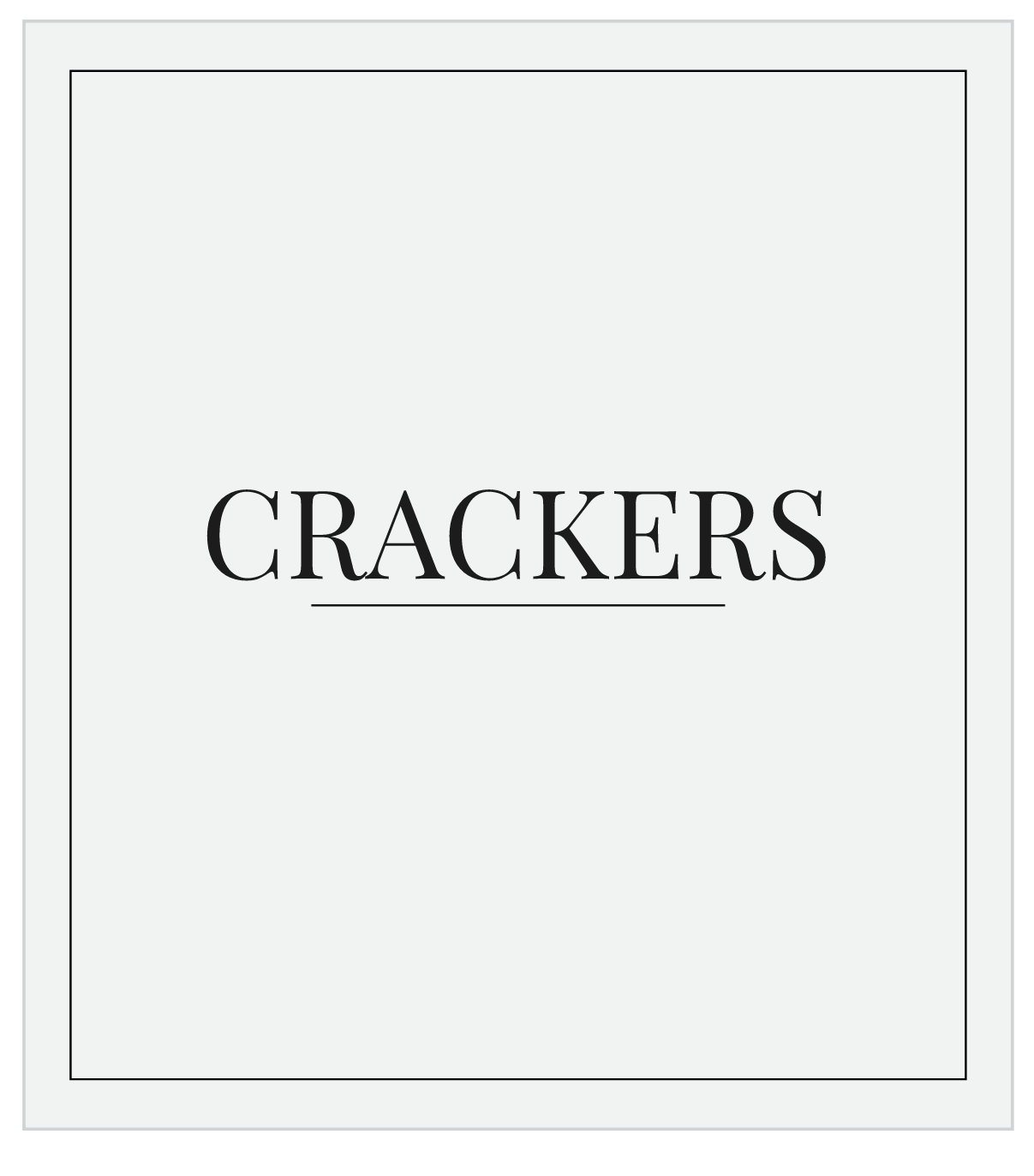 Crackers Label