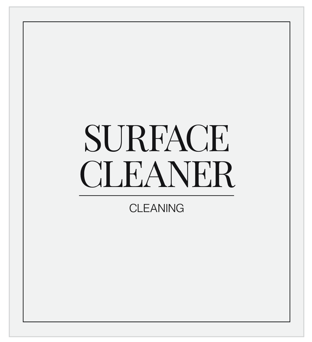 Surface Cleaner Label