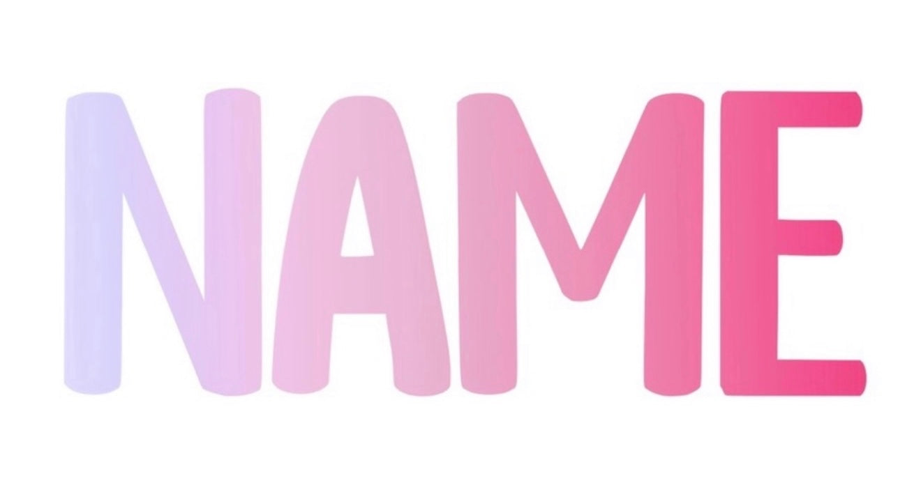 Pink Ombré Name Label